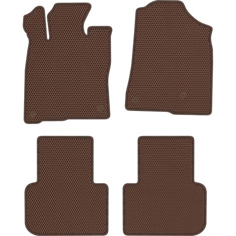 Tapis de sol dédiés pour Honda Civic XI Sedan Hybrid à partir de 2022 - EVA MARRON NIDÉ D'ABEILLE (1/5)