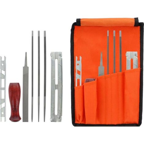 Set 8 Pezzi Affilatrice Lima Affila Catena per motosega manuale affilacatene cod. 968614