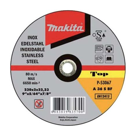 DISCO ABRASIVO TAGLIO FERRO MAKITA - MM 230X22,2 H.MM 2,0 PIANO- 50 pezzi