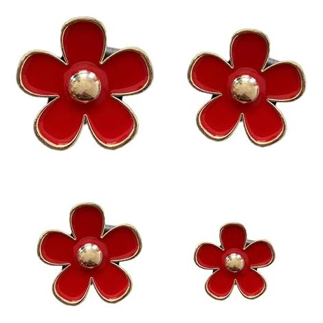 Clips de Ventilation Daisy, Clip Sortie Climatisation Voiture en Forme Fleur, Désodorisant, Accessoire Décoration Intérieure Femmes (rouge) (1/5)