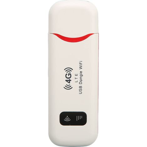 Routeur WiFi 4G avec emplacement pour carte SIM / Dongle – Routeur WiFi portable prépayé – Jusqu'à 10 utilisateurs – Haut débit, signal stable – Chiffrement WPA/WPA2 – Blanc (1/5)