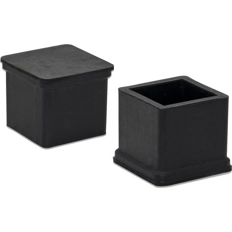 Pack, Chair Leg Cover Square Anti-Scratch Protective Cover Heavy Duty Rubber 25x25mm, 2.5x2.5cm, Black (1/5)