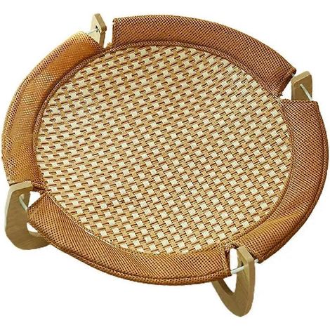 Haustier-Schlafmatte aus Rattan, super kühl, atmungsaktives Rattan-Schlafbett