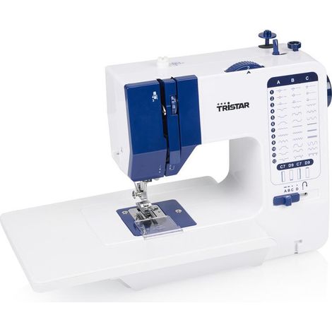 Nähmaschine Tristar SM 6005 weiß blau 38 Stiche (1/2)