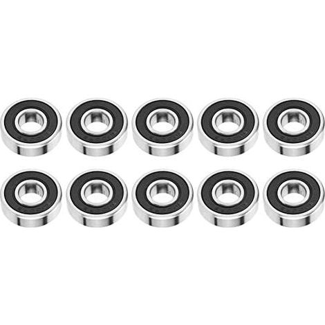 10pcs Sealed Rubber Deep Groove Ball Bearings, High Speed Deep Groove Ball Bearing 6000-2RS 10268mm (1/5)