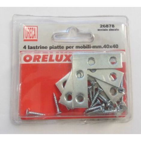 ORECA - 4PZ LASTRINE PIATTE PER MOBILI 40X40MM