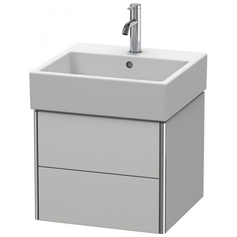 Duravit XSquare Vanity unit à suspension murale 48,4x 46,0 cm, 2 tiroirs, pour lavabo Vero Air 235050, Couleur (avant/corps): Laque mate en soie Nordic White - XS419203939