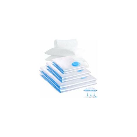 Memkey – 6-teiliges Vakuumierbeutel-Set – 2XL 100x80 cm, 2L 80x60 cm, 2M 60x40 cm – Volumenreduzierung bis zu 80 % – Doppelreißverschlüsse - Crezuo