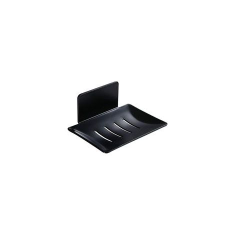 Portasapone da parete BRAVIX, porta sapone per sapone da doccia, porta sapone in metallo, non richiede foratura, per bagno, porta spugna da cucina, nero