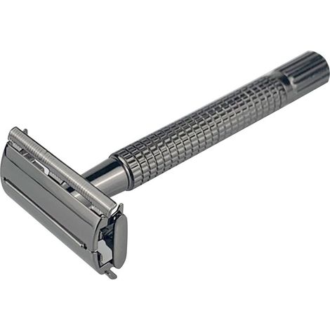 Black Old Style Rotary Head Razor Black Extended Long Handle Metal Butterfly Razor 9N5XQ62R6CVO (1/5)