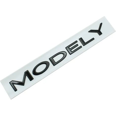 (MODÈLE Y Noir brillant) - Logo TESLA en lettres ABS, compatible avec l'emblème de hayon arrière et le coffre de la Tesla Model Y, autocollant décoratif, accessoires de personnalisation automobile (1/5)