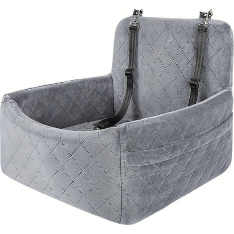 Siège auto portable de luxe pour chien, sac de transport élégant et tendance, tissu respirant, sangle de sécurité pour chiens de petite et moyenne taille, rehausseur de voyage au design robuste. (1/5)