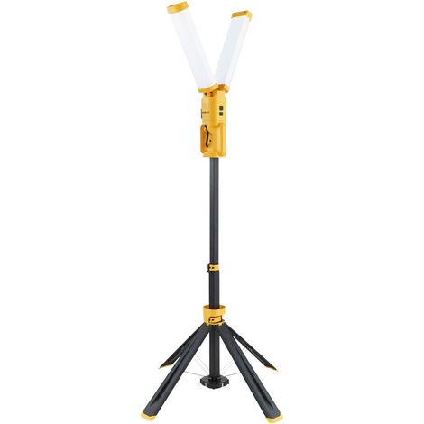 Stanley Twin 40 Watt Yellow, Black LED Tower Work Area Light With Outlet Socket (1/5)