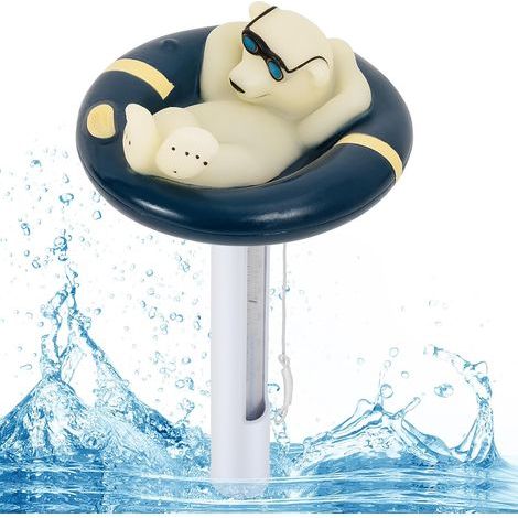 Milliard Thermomètre de piscine flottant Ours polaire, grandes piscines extérieures et intérieures, bains à remous, spas et étangs (1/5)