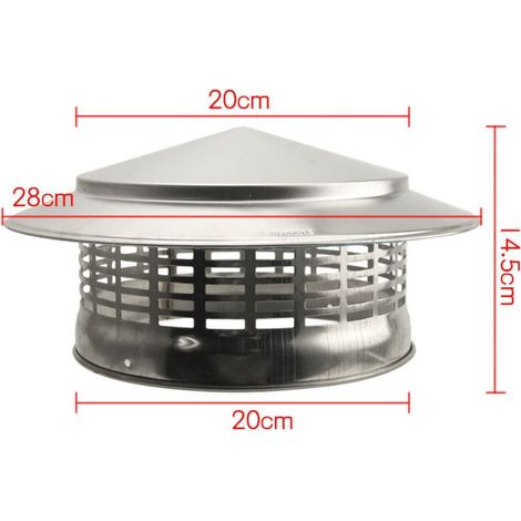 Belüftete Regenhaube für Schornstein 200MM-FF-