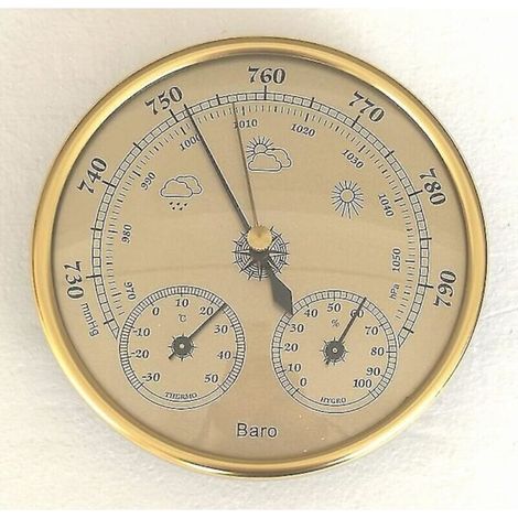 Station météo baromètre avec thermomètre baromètre et hygromètre Station météo analogique murale 3 en 1 pour une utilisation en intérieur (1/5)