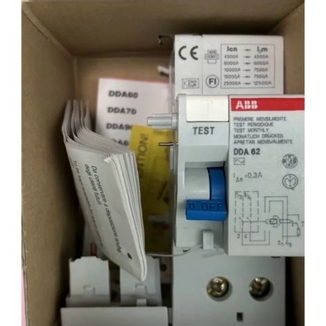 ABB DDA62 422754 Bloc Différentiel 4P 25A 0,3A (1/2)