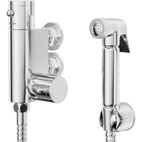 Wholesale Domestic Douche Shower Spray with Wall Bracket and Vertical Thermostatic Bar Valve (1/5)