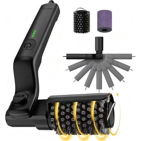 Brosse électrique pour barbecue, brosse de nettoyage, brosse dégraissante puissante, rotative, rechargeable, trois niveaux de puissance