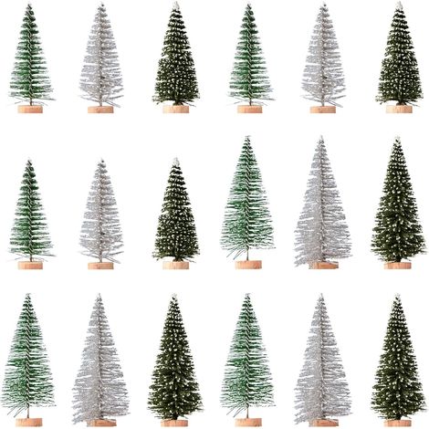 Mini Weihnachtsbäume Künstlich Grün Tischdeko, 18 Stück – für festliche Weihnachtsstimmung zu Hause (1/5)