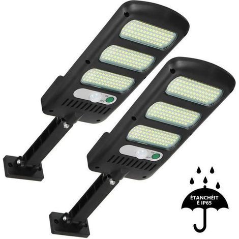 Lampes Solaires Extérieures, 2 Pack 213 LED Éclairage de Sécurité D\'extérieur, Détecteur de Mouvement -3 Modes, pour jardins (1/4)