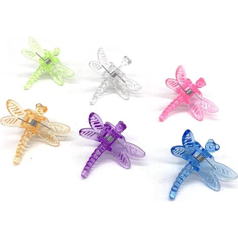 30 farbenfrohe Libellen-Orchideenclips, Stützclips für Kletterpflanzen im Garten, Blumenclips (1/5)