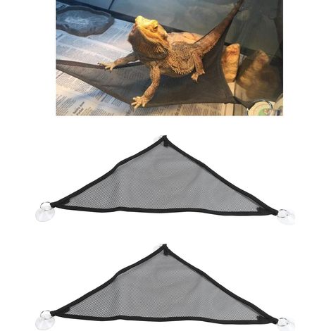 Lot de 2 hamacs en maille respirante pour reptiles (lézards, geckos, serpents, caméléons) (1/5)