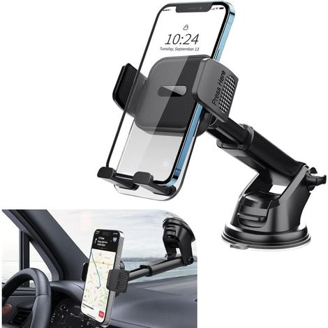Support de téléphone pour voiture, support de tableau de bord pour pare-brise, stabilisation anti-tremblement, accessoires d'intérieur de voiture (1/4)