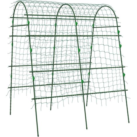 Tutor para plantas trepadoras ajustable de acero verde 167 x 144 x 206 cm (1/5)