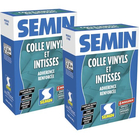 Lot de 2 colles en poudre pour papiers peints vinyls et intissés Semin - boite de 300