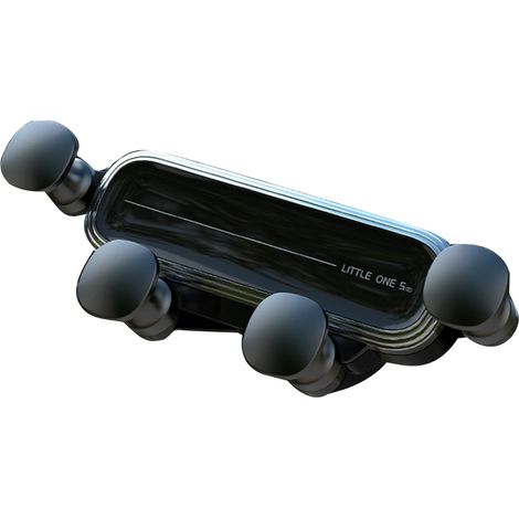 Support de téléphone de voiture Gravity amélioré avec verrouillage automatique, mains libres, mini support de téléphone pour grille d'aération pour téléphones de 4,7 à 6,9 pouces, couleur argent (1/5)