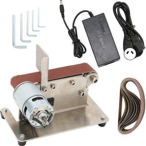 Ponceuse à Bande Mini Électrique 110‑240V avec Disque de Polissage pour Travaux DIY - 200W (1/5)