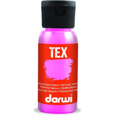 Peinture pour tissus - Nacré rose - Opaque - Peinture à l'eau - Tex - Darwi - 50ml