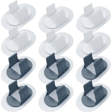12 pezzi fascette stringitubo autoadesive da 35-38 mm, fascette stringitubo in plastica, design a scatto, per il fissaggio di tubi dell'acqua, tubi del gas, tubi in plastica