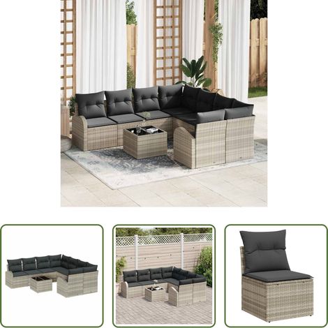 Poly-Rattan - Gartensofa-set 55 x 55 x 37 cm Poly-Rattan (1/5)