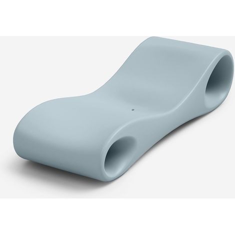 Lettino prendisole di design in polietilene outdoor Slice - Azzurro (1/4)