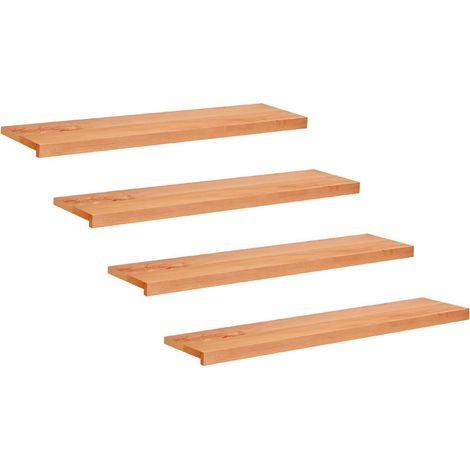 Alfombras para escalones 4 uds. 120 x 25 x 2 cm Barniz vidaXL