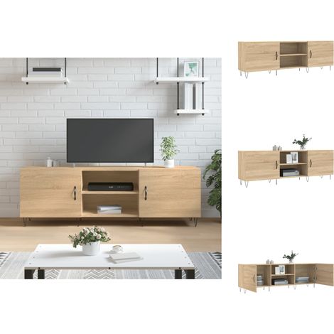 TV-Möbel - Living TV-Schrank Sonoma-Eiche 150x30x50 cm Holzwerkstoff (1/5)