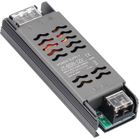 Alimentation LED 12 V CC 60 W à tension constante pour projets d'éclairage linéaire  entrée CA 110-260 V. (1/5)