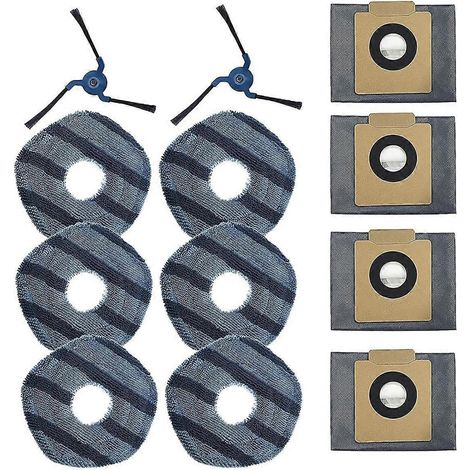 Pièces détachées pour aspirateur robot X10 Pro Omni : brosse latérale, lingette de nettoyage, sac à poussière (1/5)