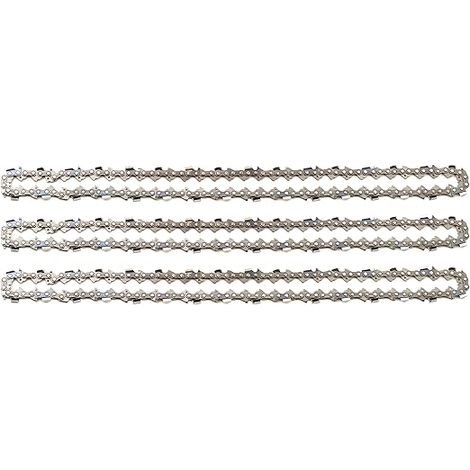 3pcs Chaînes de tronçonneuses à gouges carrées .325" 1,3 mm 64 maillons longueur de guide-chaîne 38 cm compatible avec DOLMAR HUSQVARNA