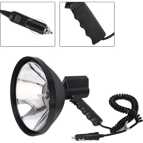 Lampe xénon HID portable de 23 cm (9 pouces) pour le camping, la chasse et la pêche, projecteur de recherche 12-24 V 55 W (1/5)