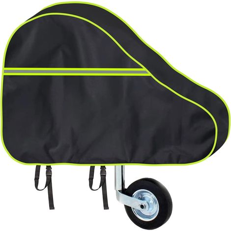 Housse de Timon Remorques, Housse Timon Caravane, Imperméable avec Double Fermeture à Clic Oxford 600D, avec Bandes Réfléchissantes des Deux Côtés, Grande Version, 1 Pièce (1/5)