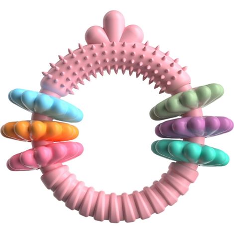 Puppy Teething Ring, Heavy Duty Strong Tough Chew Toy, Rubber