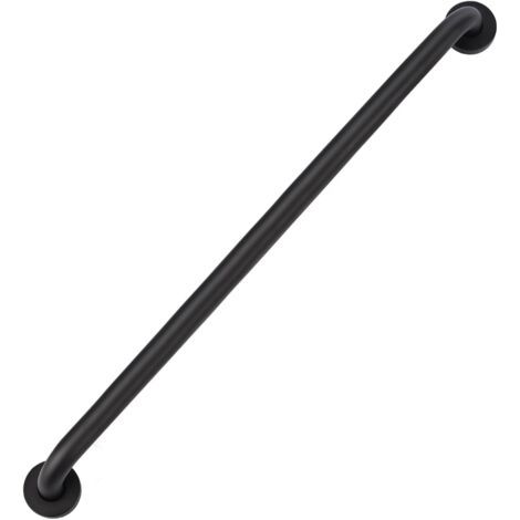 60 cm long grab bar for bathrooms, non-slip safety grab bar made of stainless steel 201, black oil-tanned, handrail for bathtub, toilet, kitchen, bedroom
