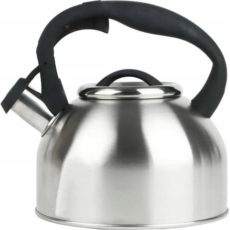 Bouilloire sifflante 2,5 L en acier inoxydable, compatible avec plaques à induction, à gaz et électriques, pour cuisine et usage domestique (1/5)