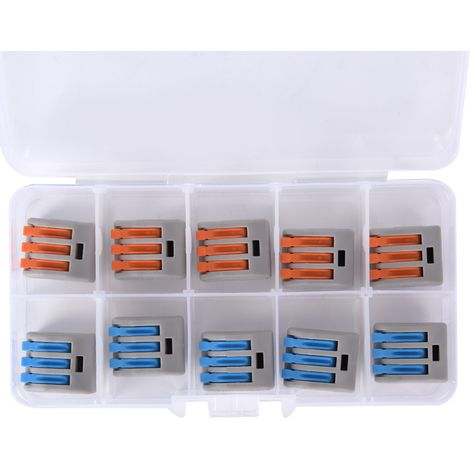 Zwei Schachteln pro Beutel, 1128AWG PCT-212 213 214 215 Bauklemmenblöcke, 4 mm² flexible und starre Drähte und PCT-213 Drahtkappen, jeweils 20 Stück. (1/5)