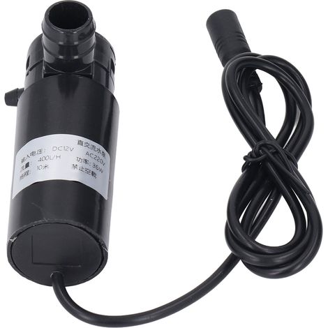 Pompe submersible 12 V CC, étanche, à faible bruit et à structure centrifuge, pour fontaines, piscines et aquariums. (1/5)