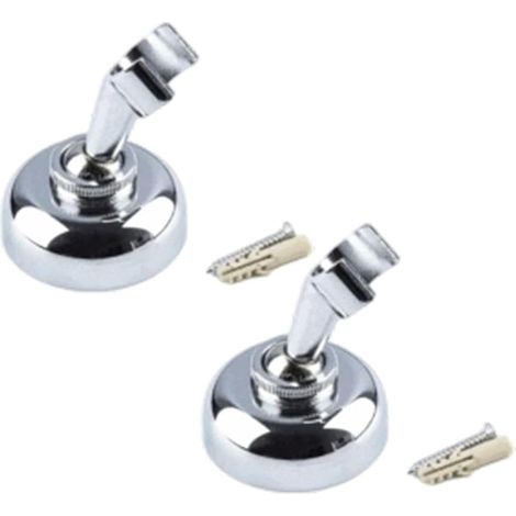 Support de douche en alliage de zinc avec angle réglable, kit de fixation murale pour douchette à main avec vis, accessoire de salle de bain durable et antirouille, argent (1/5)