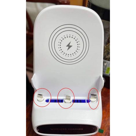 Universelle kabellose Handyhalterung mit magnetischem Ladegerät M111 Sofa-Ladegerät - Weißes kabelloses Ladegerät + 3 magnetische Ladeköpfe (1/4)
